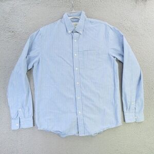 Ralph Lauren Denim & Supply Shirt Mens Medium Blue Striped Button Up Long Sleeve